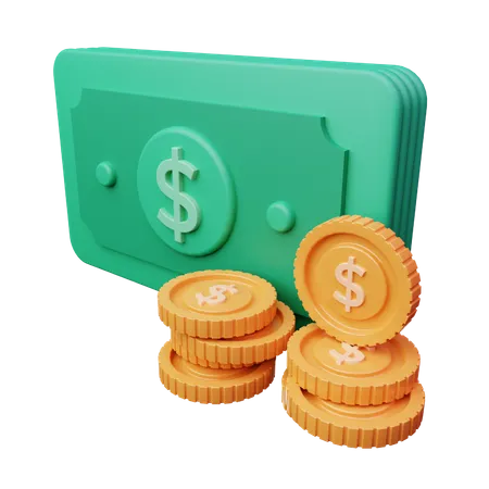 Geld Dollar  3D Icon