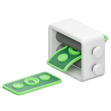 Geld drucken  3D Icon