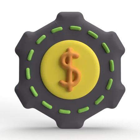 Geldeinstellung  3D Icon