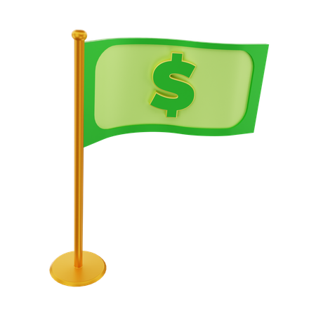 Geld Flagge  3D Icon