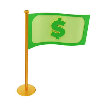 Geld Flagge  3D Icon