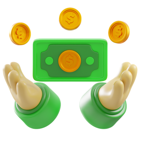 Geld geben  3D Icon