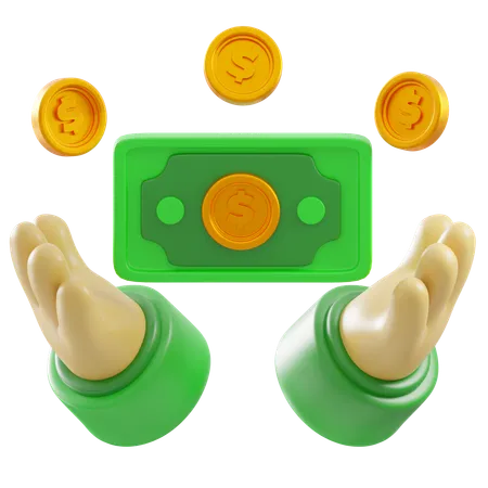 Geld geben  3D Icon