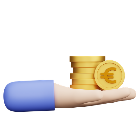 Geld geben  3D Illustration