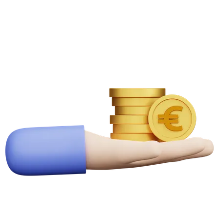 Geld geben  3D Illustration