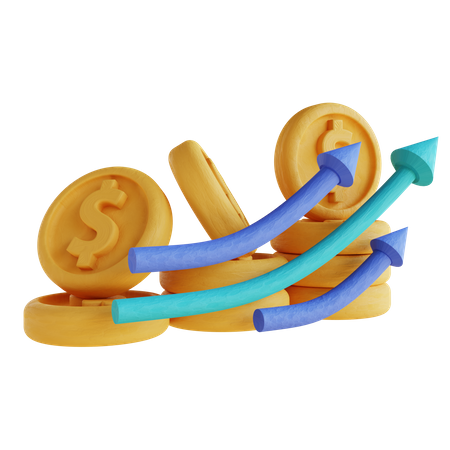 Geld Gewinn  3D Illustration