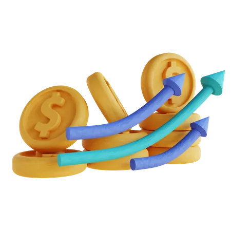 Geld Gewinn  3D Illustration