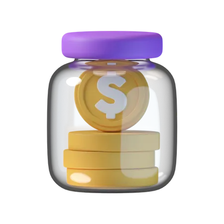 Geldglas  3D Icon