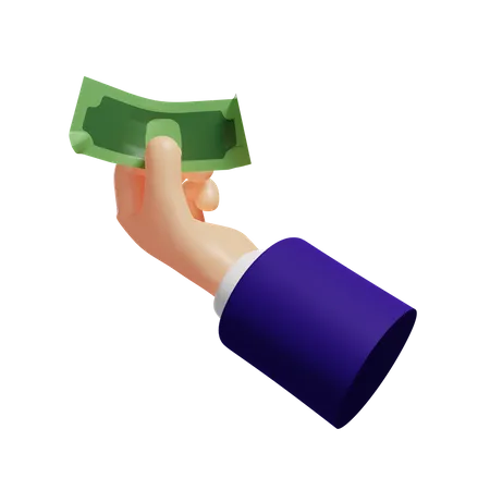 Geld halten  3D Illustration