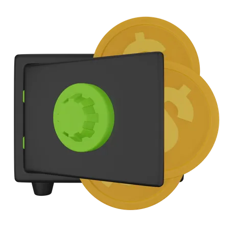 Geld im Tresor  3D Icon