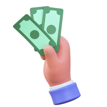 Geld in der Hand  3D Icon