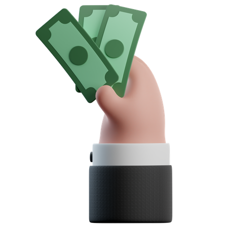 Geld in der Hand  3D Icon