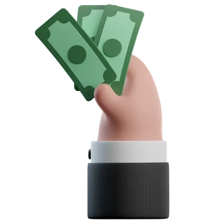 Geld in der Hand  3D Icon