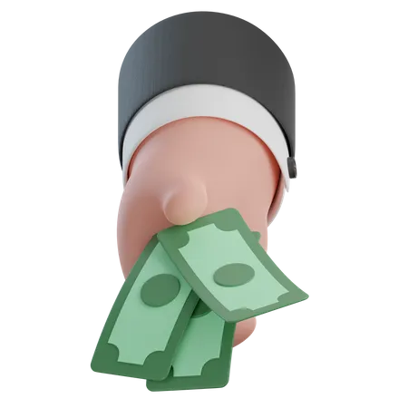 Geld in der Hand  3D Icon