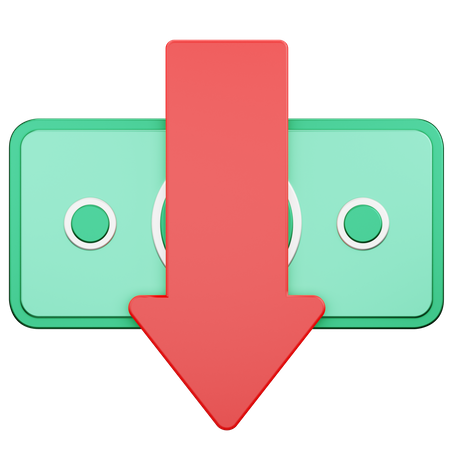 Geldinlation  3D Icon