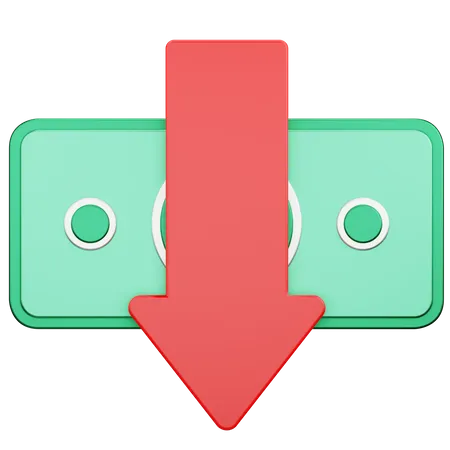 Geldinlation  3D Icon