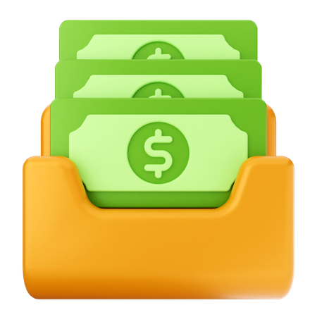 Ordner „Geld“  3D Icon