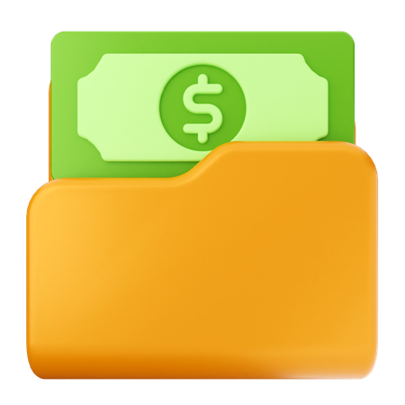 Ordner „Geld“  3D Icon