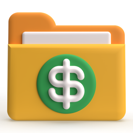 Ordner „Geld“  3D Icon