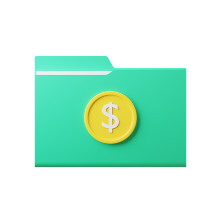 Ordner „Geld“  3D Icon