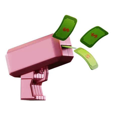 Geldpistole  3D Icon