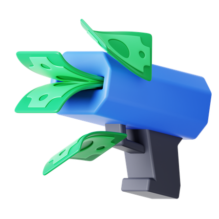 Geldpistole  3D Icon