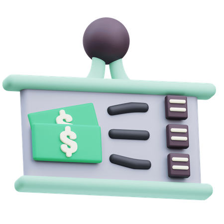 Geldpräsentation  3D Icon