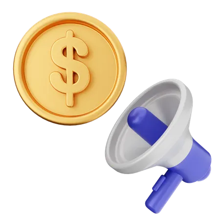 Geldförderung  3D Icon
