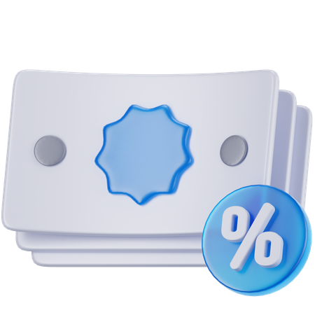 Geldprozentsatz  3D Icon