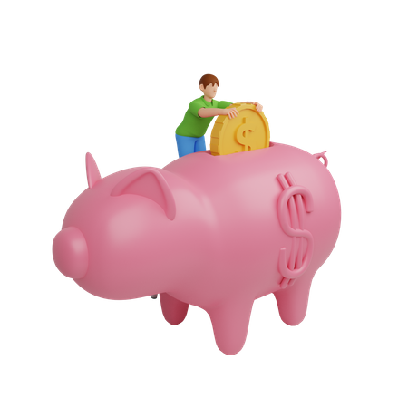 Geld sparen  3D Icon