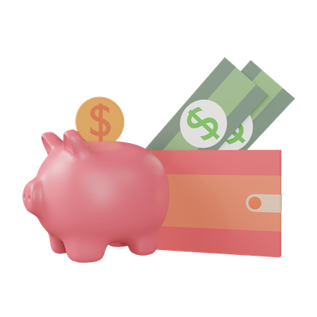 Geld sparen  3D Icon