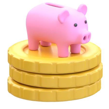 Geld sparen  3D Illustration