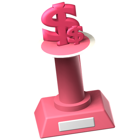 Geld Trophäe  3D Icon