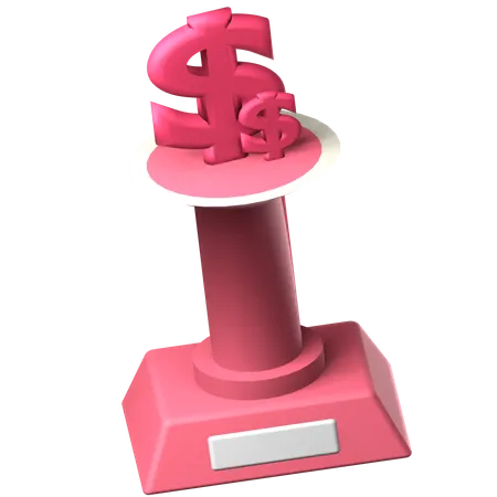 Geld Trophäe  3D Icon