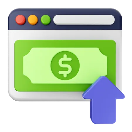 Geld überweisen  3D Icon