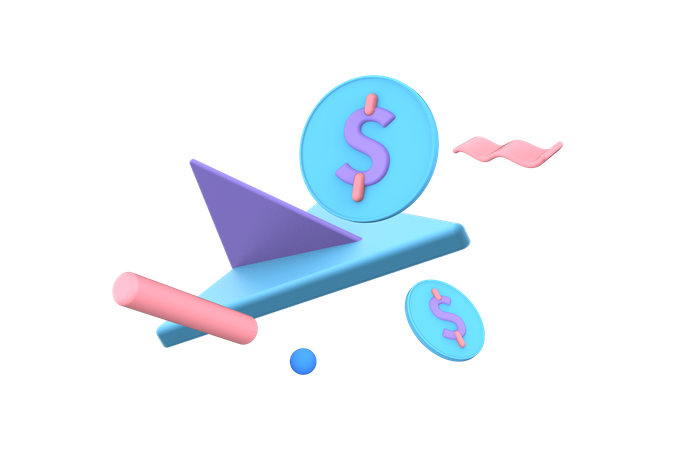 Geld überweisen  3D Illustration