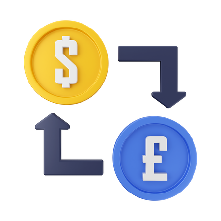 Geld umtauschen  3D Icon