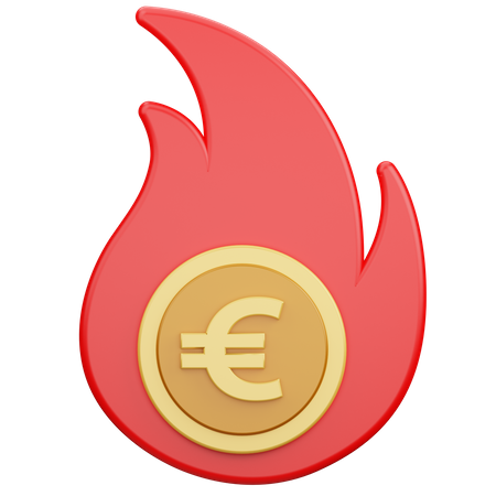 Geld verbrennen  3D Icon