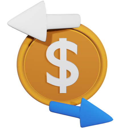 Geld wechseln  3D Icon