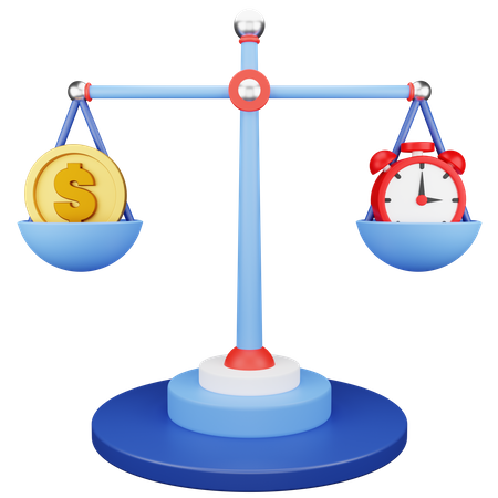 Geld-Zeit-Balance  3D Icon