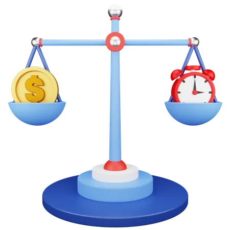 Geld-Zeit-Balance  3D Icon