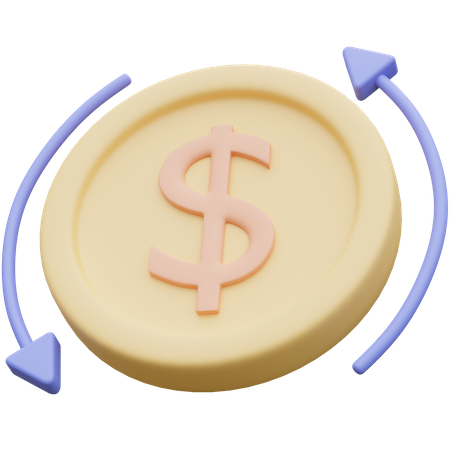 Geld zurück  3D Icon