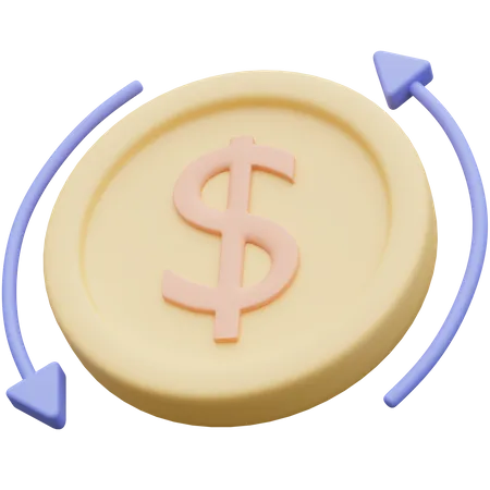 Geld zurück  3D Icon