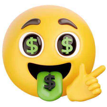 Geld Augen  3D Icon