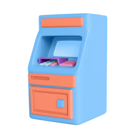 Geldautomat  3D Illustration