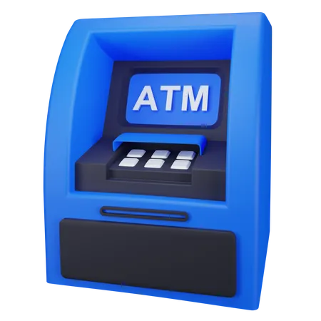 3 D Render Illustration ATM Maschine Isoliert Symbol 3D Icon