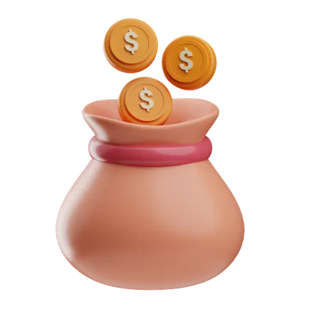 Geldtasche  3D Icon