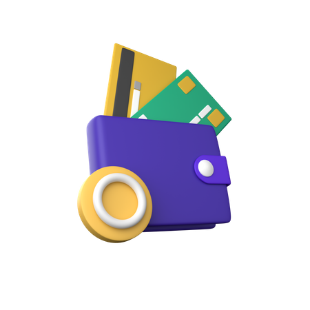 Geldbörse aufladen  3D Icon