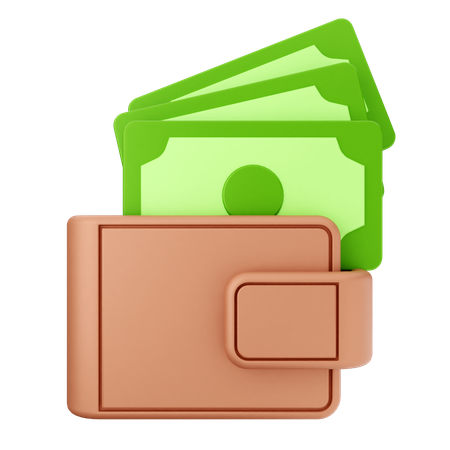 Brieftasche Geld Zahlung  3D Icon