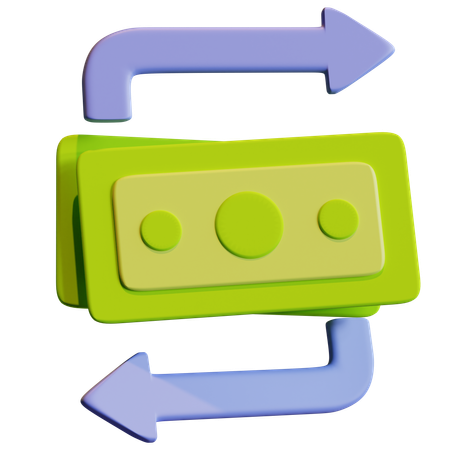 Geldfluss  3D Icon